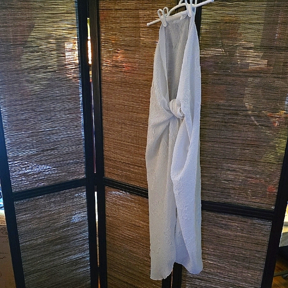 Elegant Long White Swimsuit Coverup